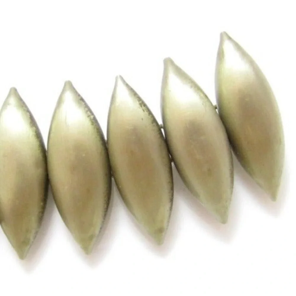 Vintage/Antique‎ Art Nouveau Unique Puffy Ovals Linked Silver Toned Belt Buckle